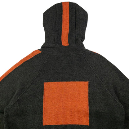 Vintage Armani Jeans Zip Up Knit Hoodie Size M