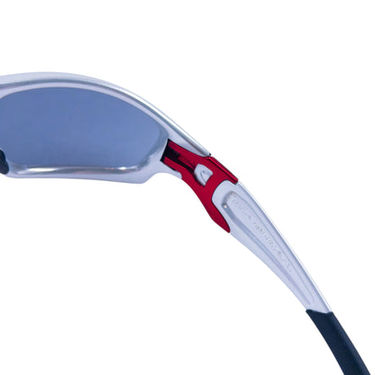 Vintage 2007 Oakley White Chrome Straight Jacket Sunglasses
