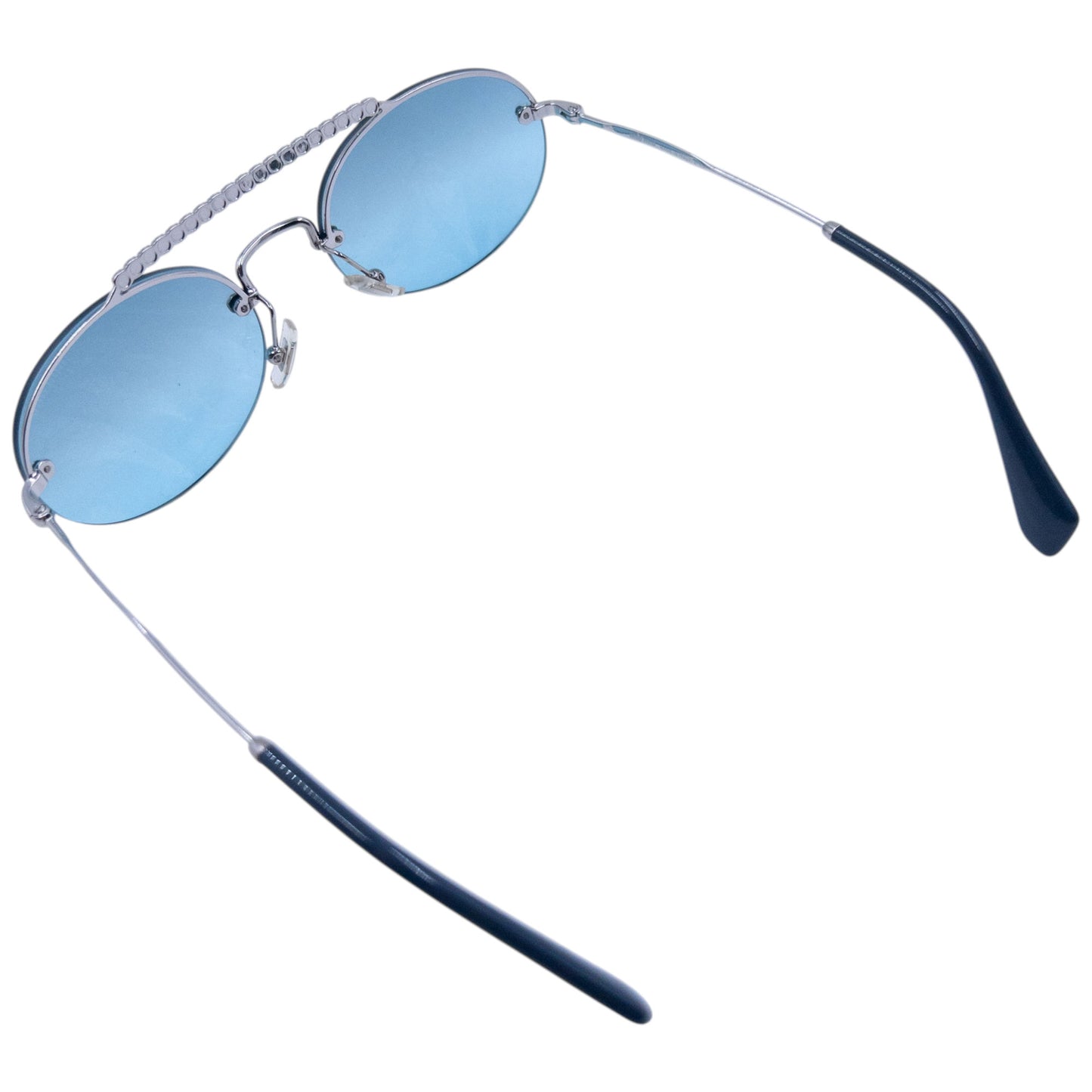 Miu Miu Bejewelled Rimless Sunglasses