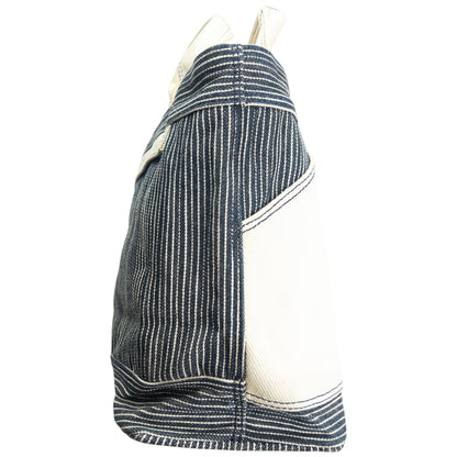 Vintage 2000s Y'Saccs By Yohji Yamamoto Striped Denim Handbag