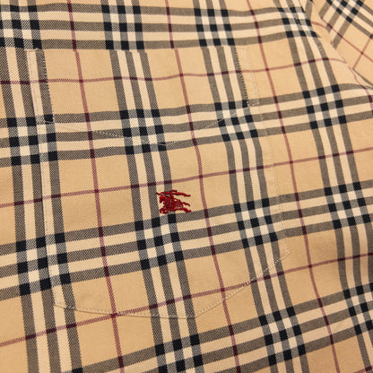 Vintage Burberry Nova Check Long Sleeve Button Up Shirt Size