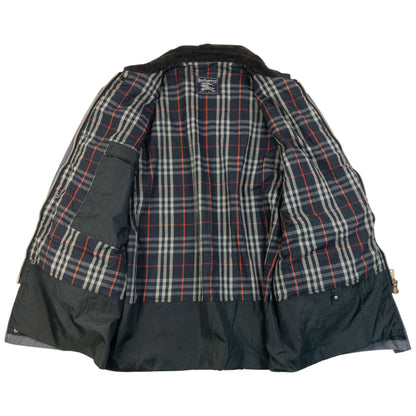 Vintage 90S Burberry Nova Check Lined Rain Jacket Size XL