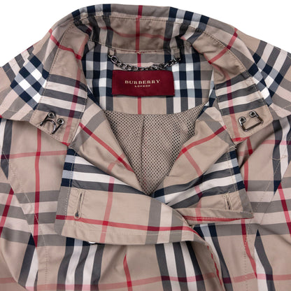 Vintage Burberry Nova Check Trench Jacket Womens Size S