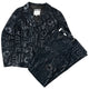 Vintage 90s Moschino Jeans Love All Over Jacket & Trousers Suit Set Womens Size M