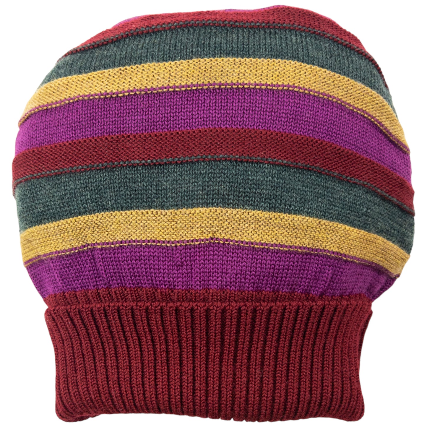 Vintage 2000s Issey Miyake MEN Striped Wool Beanie Hat