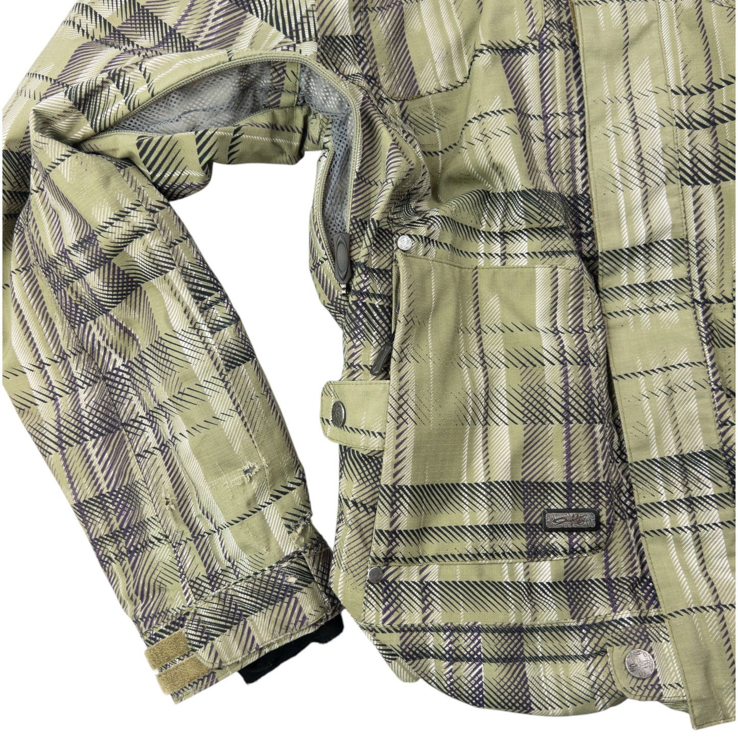 Vintage 2000s Oakley Pattern Zip Up Snowboarding Jacket Size XS
