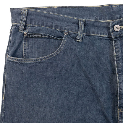 Vintage 2000s YSL Yves Saint Laurent Denim Jeans in blue (cotton), photo 5