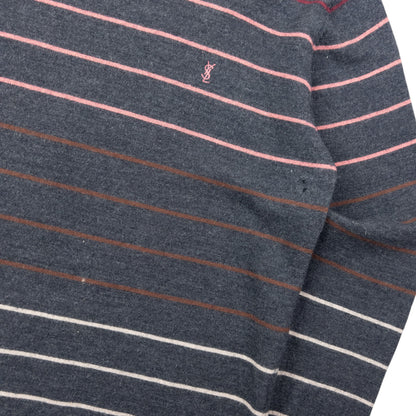 Vintage 2000s YSL Yves Saint Laurent Striped Wool Jumper Size S