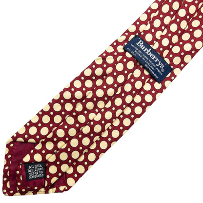 Vintage 90s Burberry Polka Dot Silk Tie