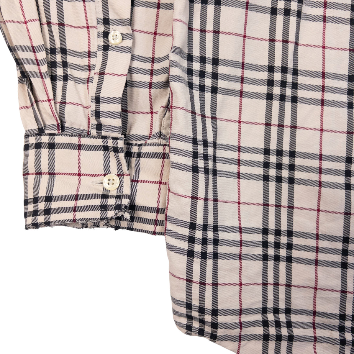 Vintage 2000s Burberry Nova Check Long Sleeve Button Up Shirt Size L