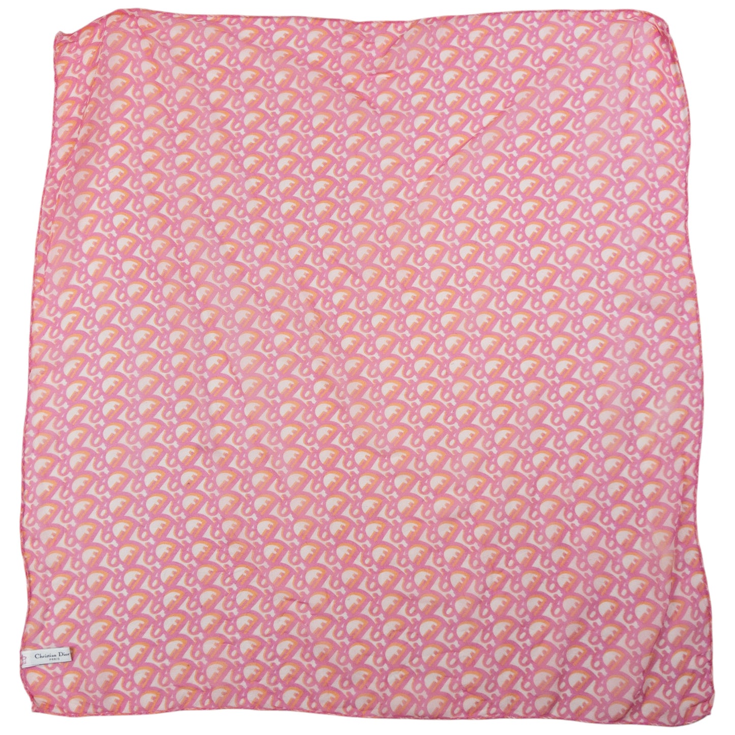 Vintage Dior Monogram Silk Scarf