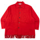 Vintage 90s Yohji Yamamoto Fringe Trim Wool Jacket Size M