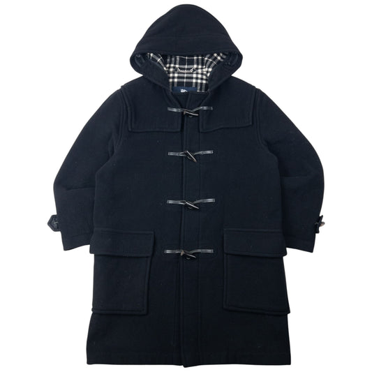 Vintage 2000s Burberry Nova Check Lined Wool Duffle Jacket Size M