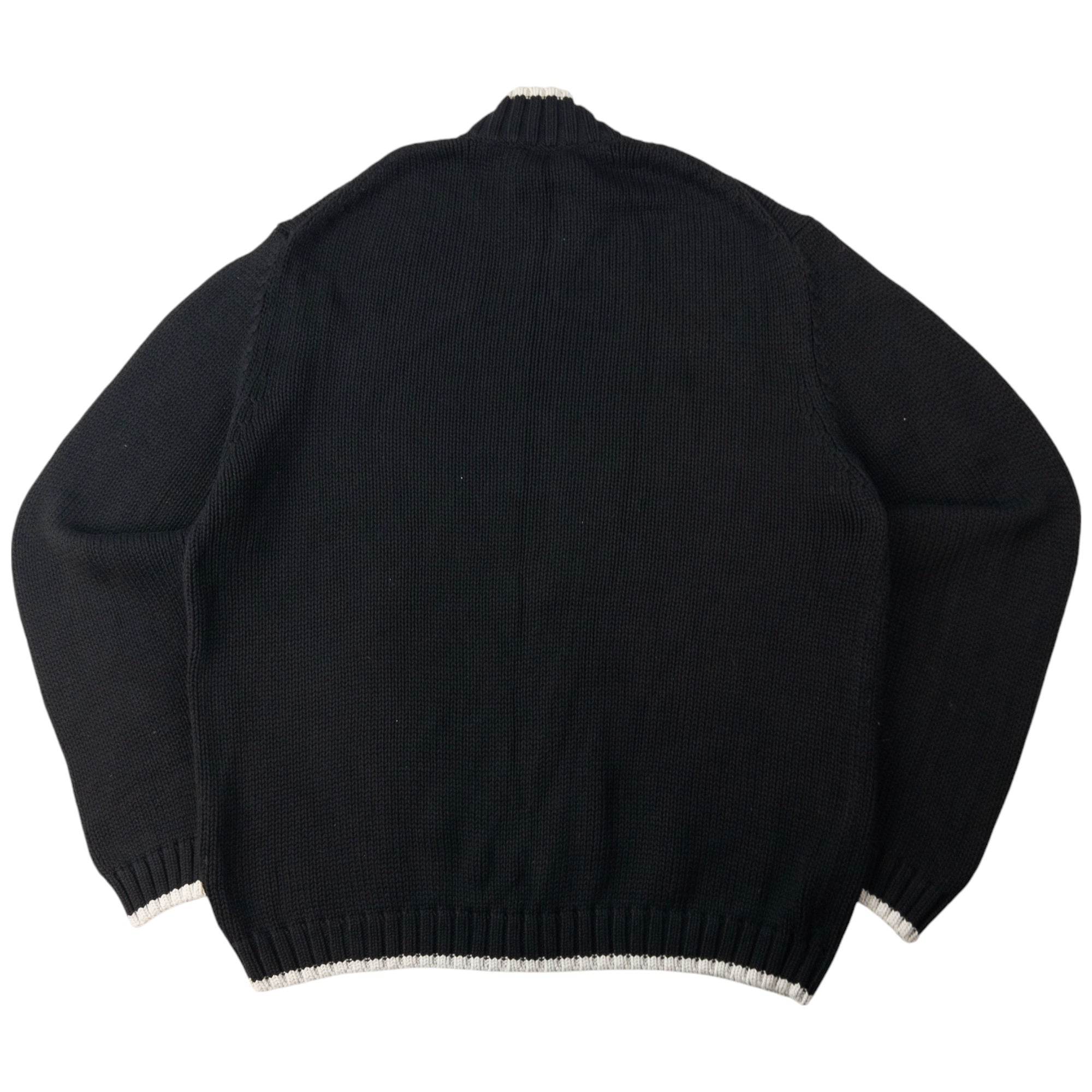 Vintage YSL Yves Saint Laurent Zip Up Knit Jumper Size XL