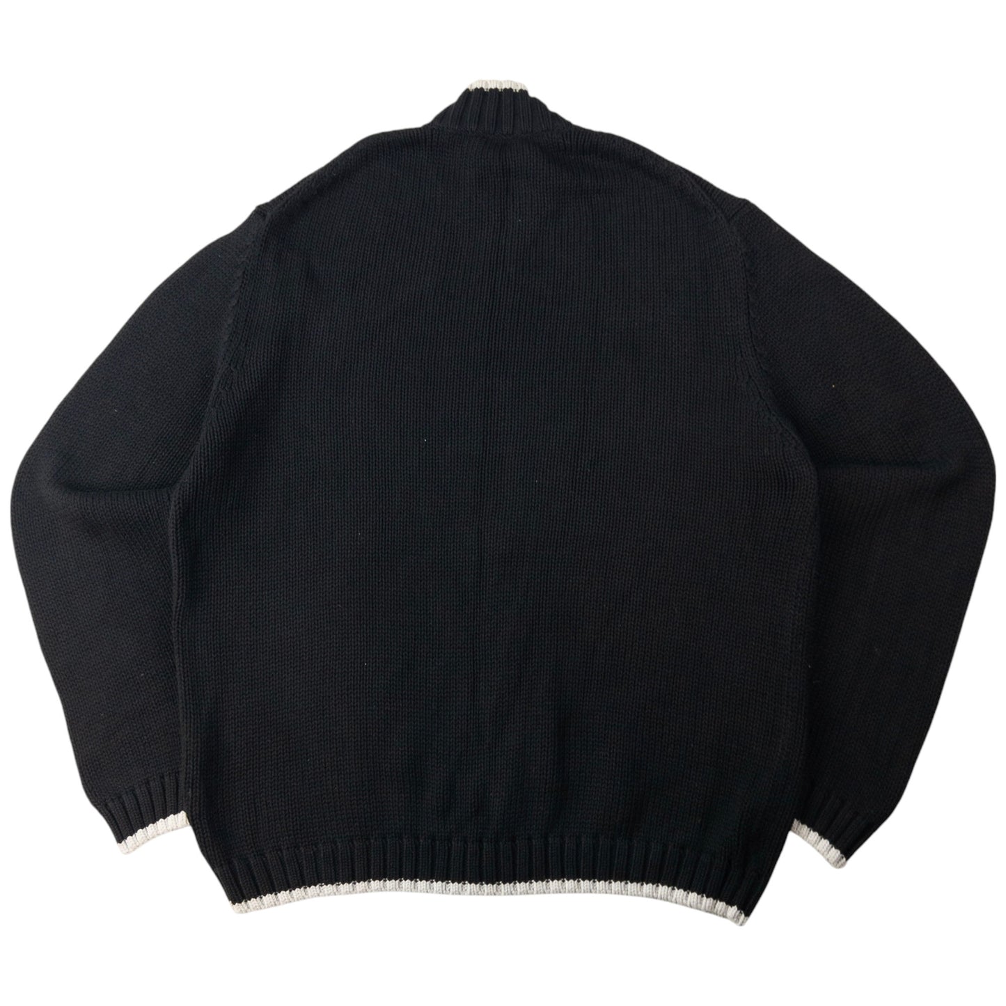 Vintage YSL Yves Saint Laurent Zip Up Knit Jumper Size XL