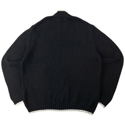 Vintage YSL Yves Saint Laurent Zip Up Knit Jumper Size XL