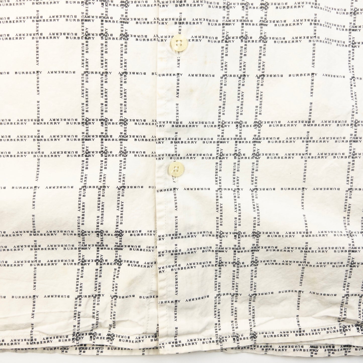 Vintage 2000s Burberry Nova Check Text Long Sleeve Button Up Shirt Size L