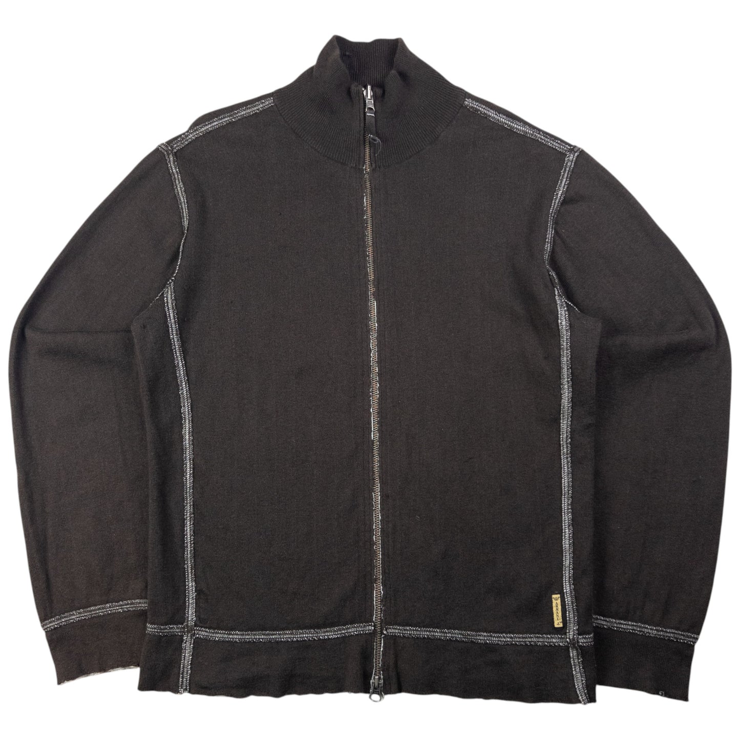 Vintage Armani Jeans Reversible Zip Up Jumper Size M