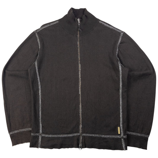 Vintage Armani Jeans Reversible Zip Up Jumper Size M