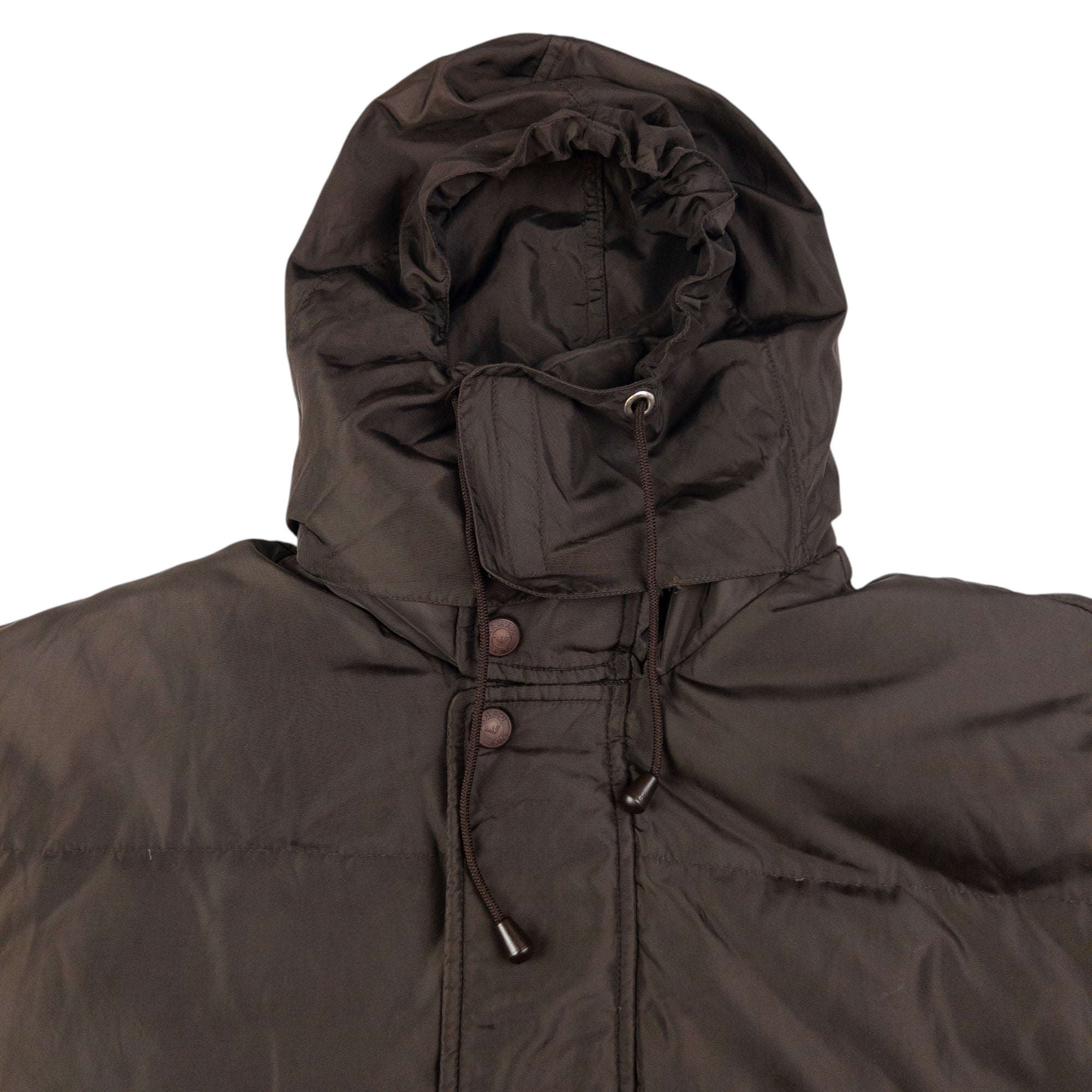 Vintage Armani Jeans Zip Up Puffer Jacket Size XL