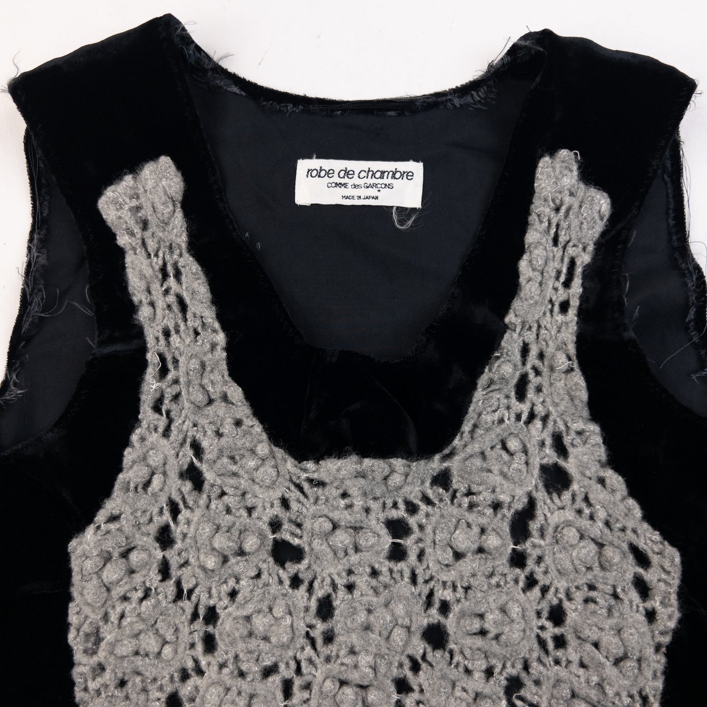Vintage 90s Comme Des Garçons Robe De Chambre Velour Top Womens Size M