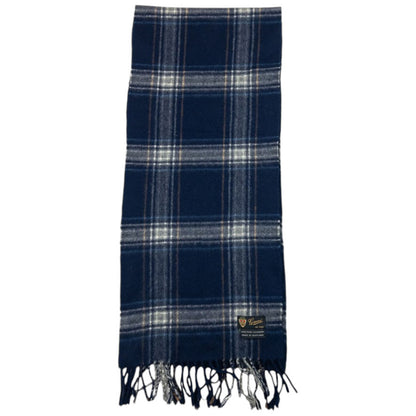 Vintage 80s Gucci Checkered Cashmere Tassel Scarf