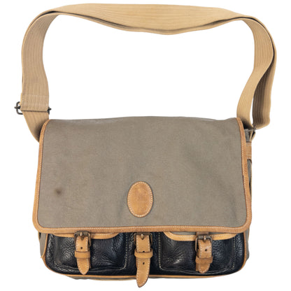 Vintage 80s CP Company Leather Messenger Crossbody Bag