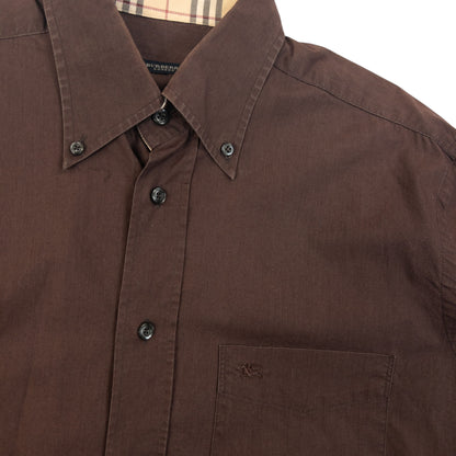 Vintage 2000s Burberry Nova Check Cuff Long Sleeve Button Up Shirt Size XL