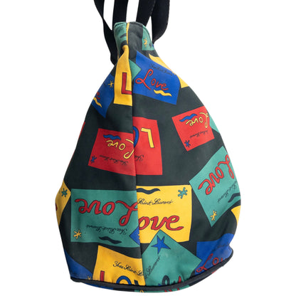 Vintage 90s YSL Yves Saint Laurent Love Pattern Shoulder Bag