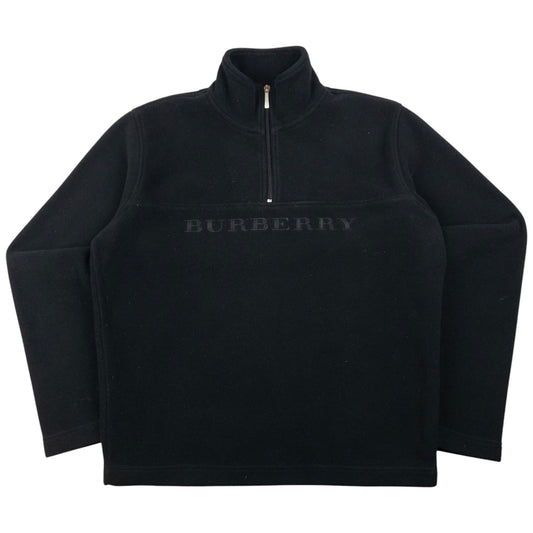 Vintage Burberry Q Zip Fleece Sweatshirt Size S