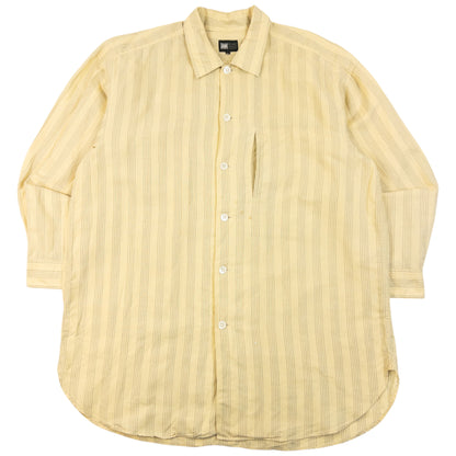Vintage 2000s Issey Miyake Striped Long Sleeve Button Up Shirt Size L