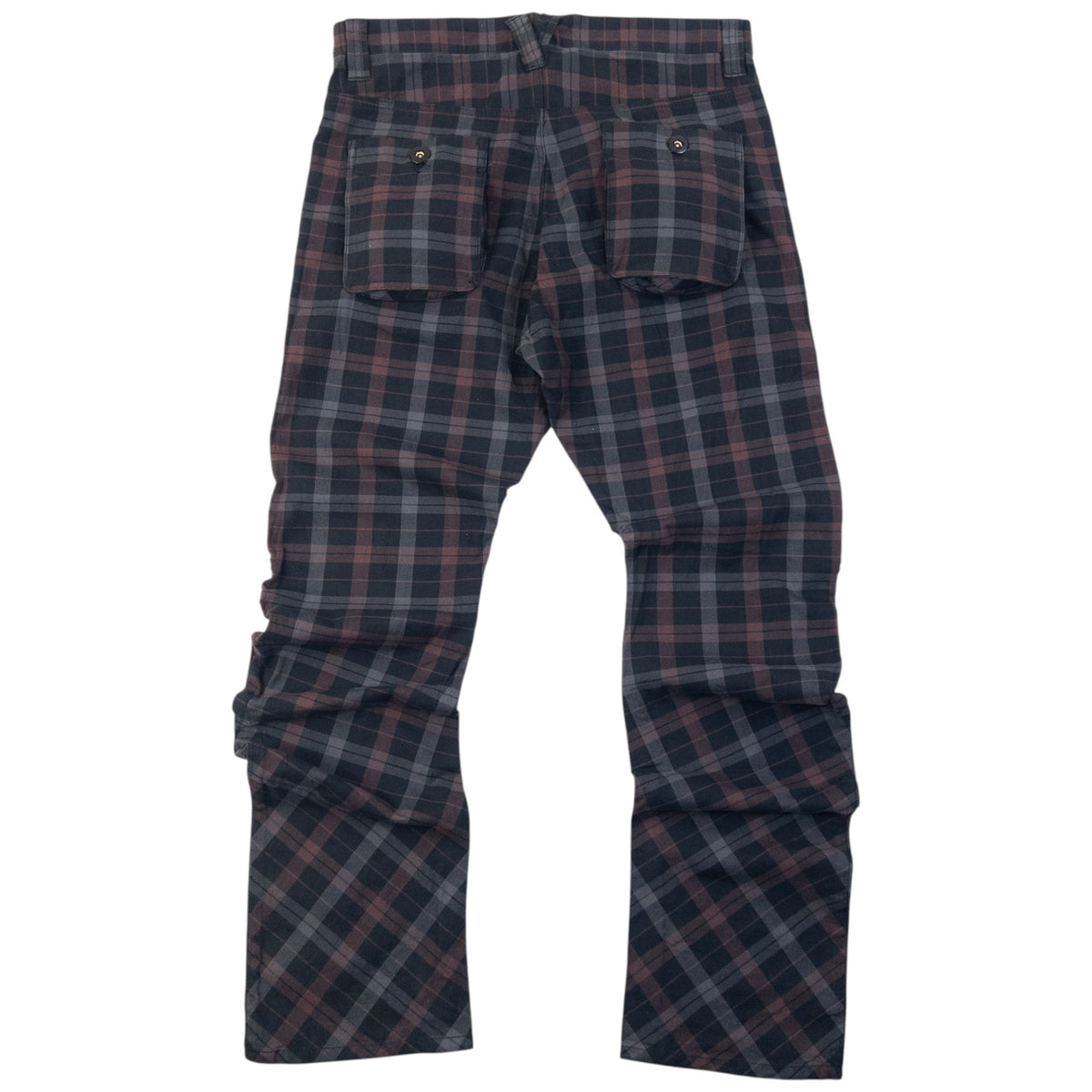 Vintage 2000s PPFM Checkered Curved Stacked Leg Trousers Size W32