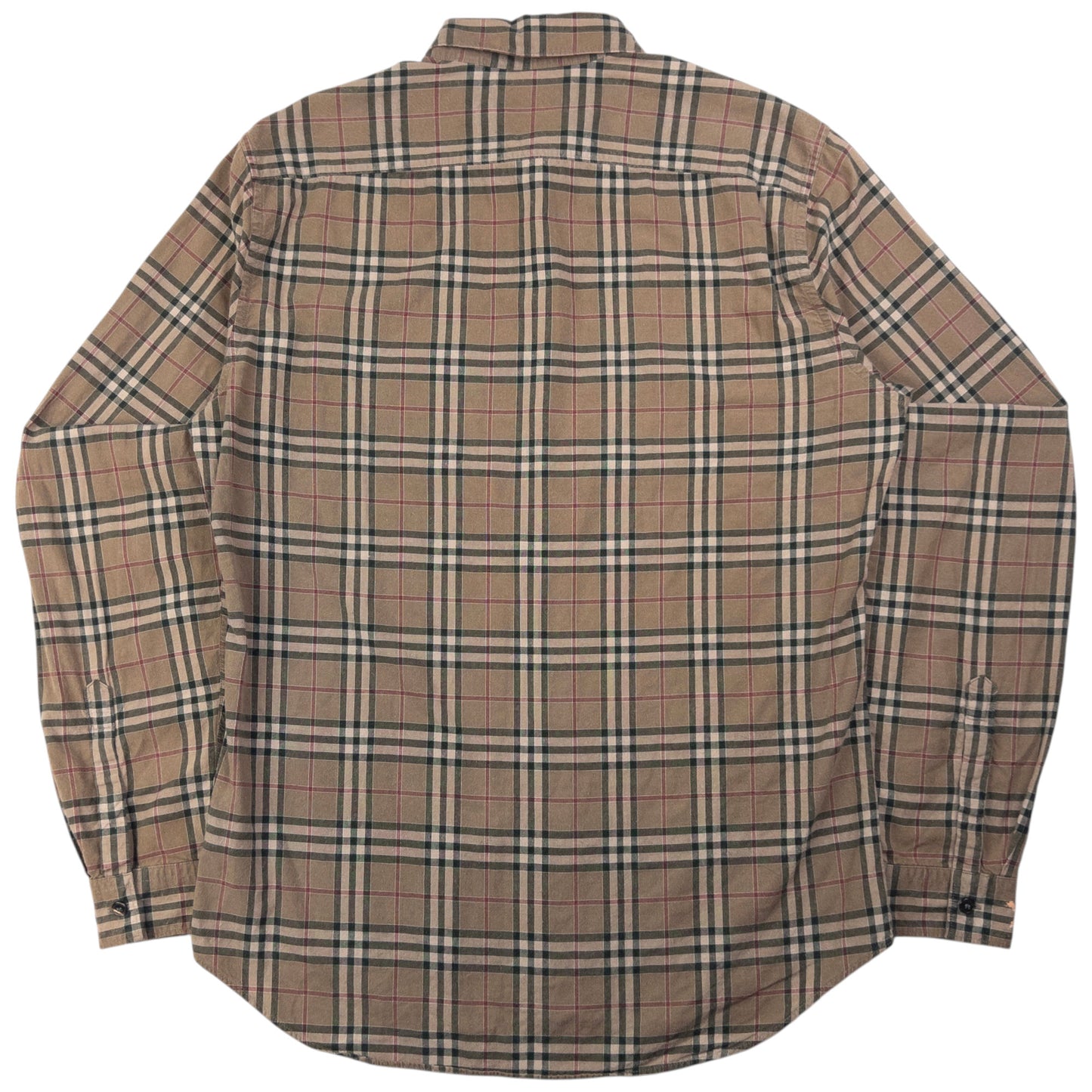Vintage Burberry Nova Check Long Sleeve Button Up Shirt Size M