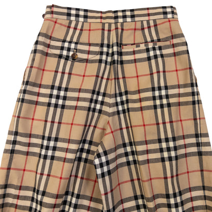 Vintage 80s Burberry Nova Check Pleated Trousers Size W26