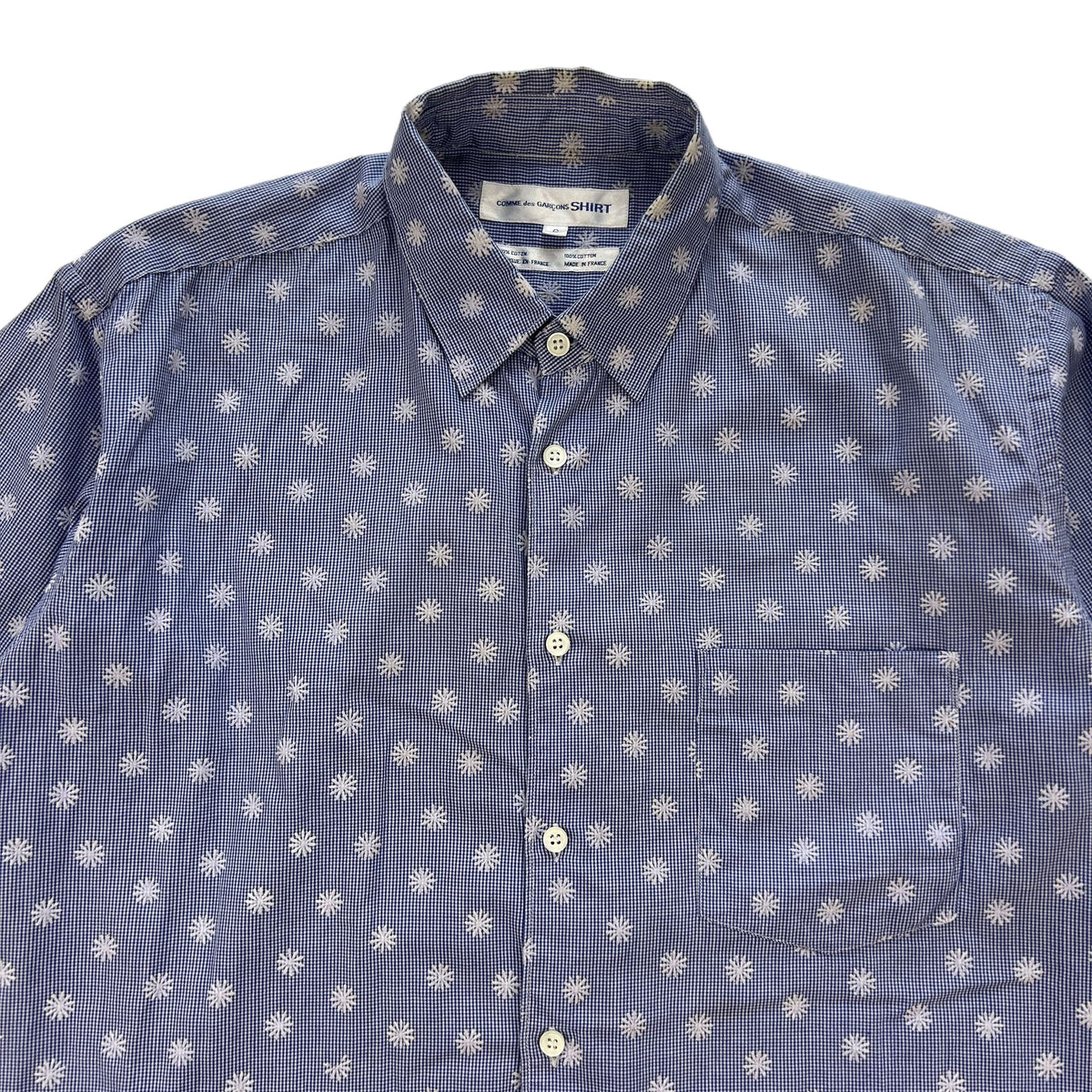 Vintage Comme Des Garcons SHIRT Short Sleeve Button Up Shirt Size L