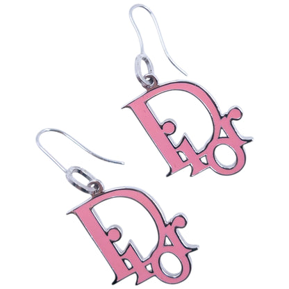 Vintage 2000s Dior By Jogn Galliano Enamel Logo Earrings