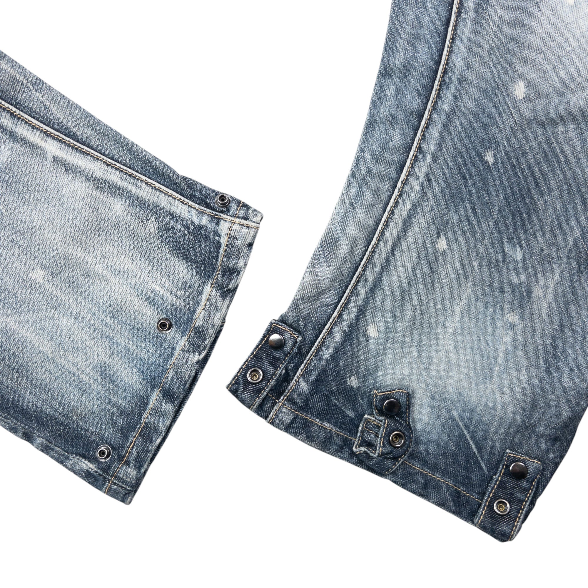 Vintage 2000s PPFM Curved Stacked Leg Denim Jeans Size W32