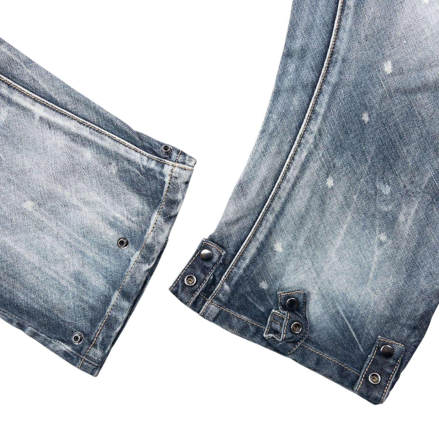 Vintage 2000s PPFM Curved Stacked Leg Denim Jeans Size W32