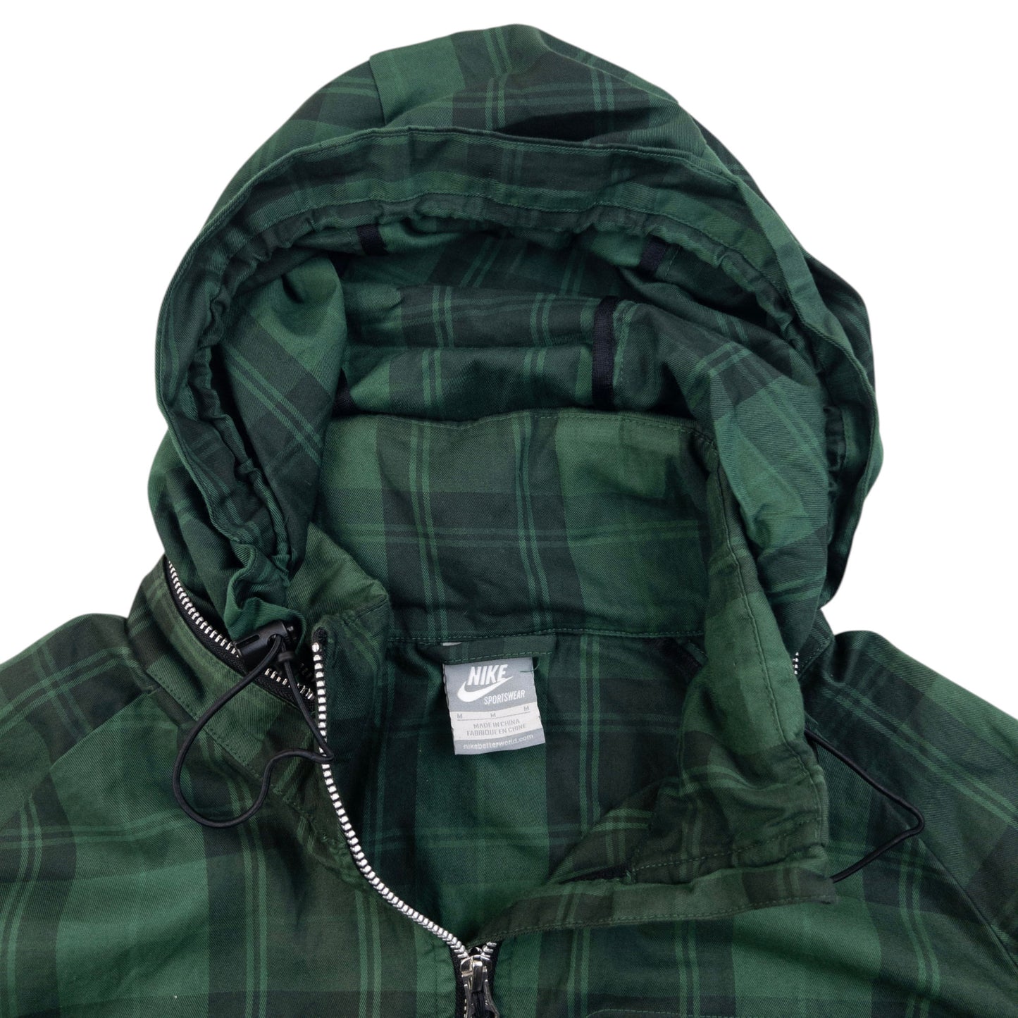 Vintage 2000s Nike Checkered Zip Up Jacket Size M