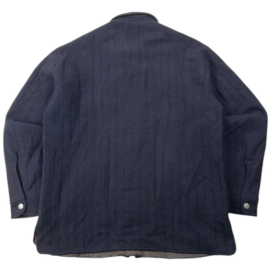 Vintage 90s Armani Jeans Quilted Wool Jacket Size XL