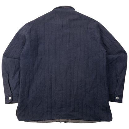 Vintage 90s Armani Jeans Quilted Wool Jacket Size XL