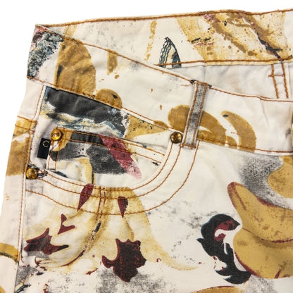 Vintage 2007 Roberto Cavalli Print Pattern Trousers Womens Size W31