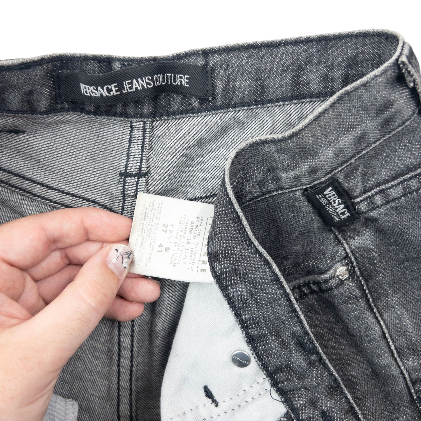 Vintage 2000s Versace Jeans Couture Embroidered Denim Jeans Womens Size W29