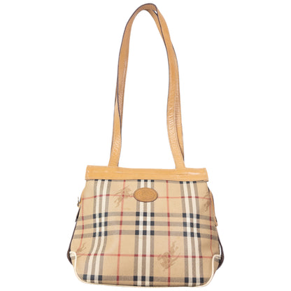 Vintage 80s Burberry Nova Check Leather Crossbody Bag