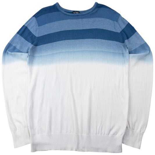 Vintage 2000s Armani Jeans Gradient Striped Jumper Size L