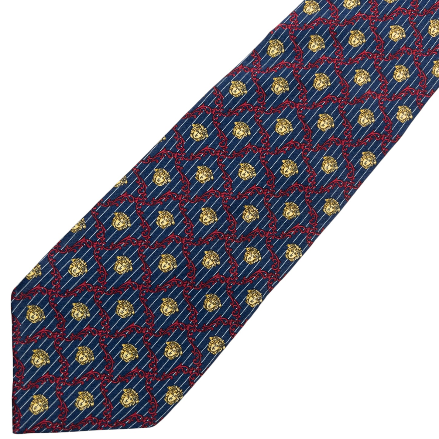 Vintage 90s Gianni Versace Medusa Pattern Silk Tie
