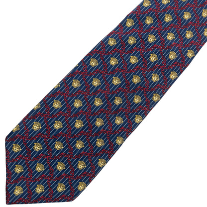 Vintage 90s Gianni Versace Medusa Pattern Silk Tie