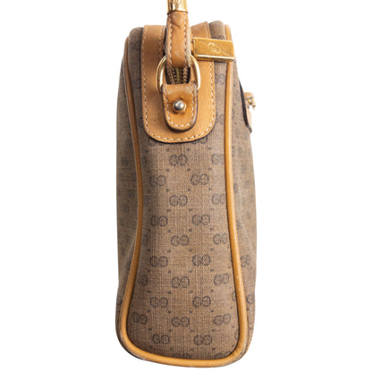 Vintage 80s Gucci Monogram Leather Crossbody Bag