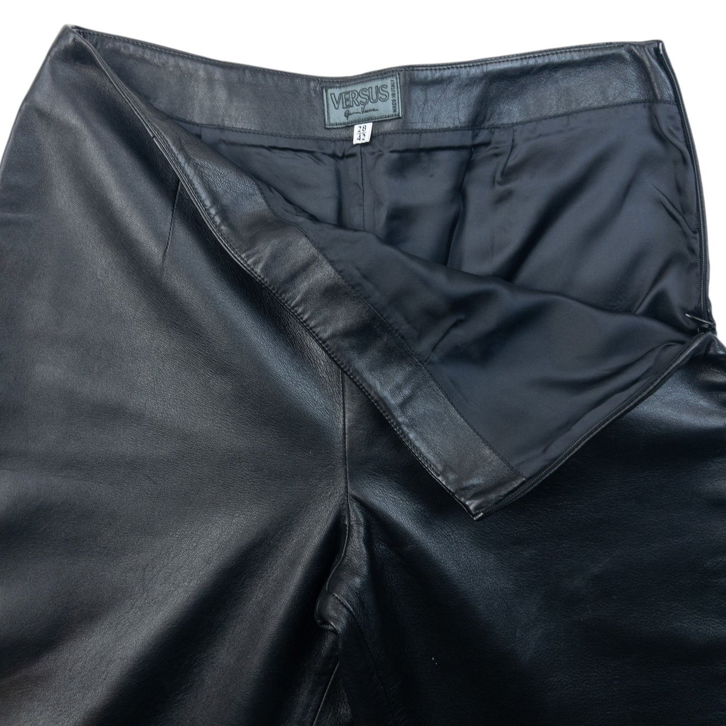 Vintage 2000s Versace Versus Leather Trousers Womens Size W26