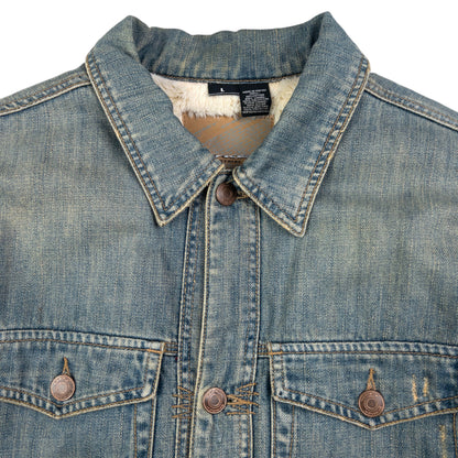 Vintage Oakley Industrial Denim Fur Lined Jacket Size L
